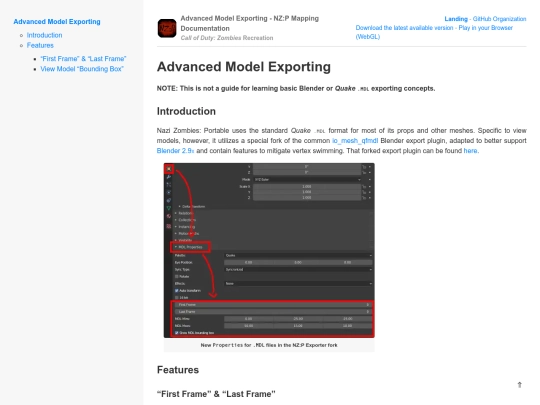 mapping/model-exporting screenshot