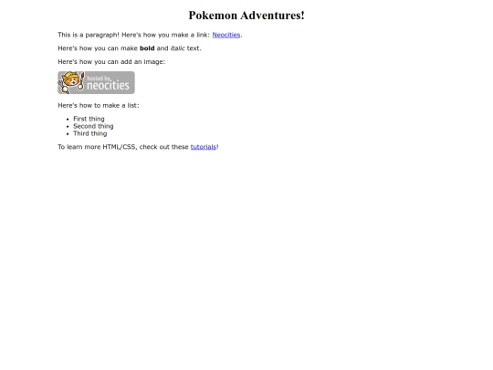 html/pokemon screenshot