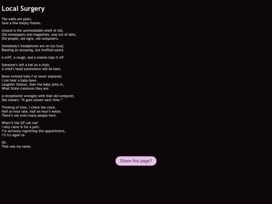 poetry/localsurgery screenshot