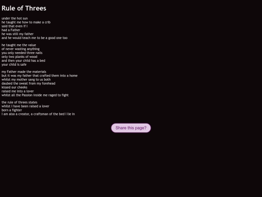 poetry/ruleofthrees screenshot