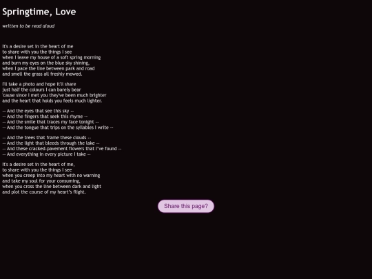 poetry/springtimelove screenshot