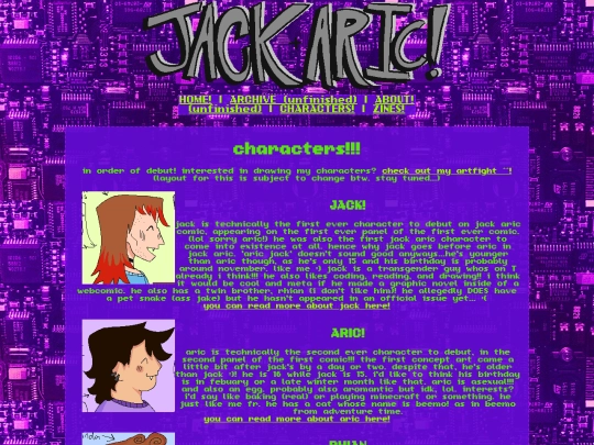 jackaric/characters screenshot