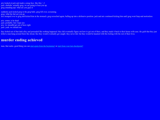 jackaric/epicwebquest/blue/greg/fight2 screenshot