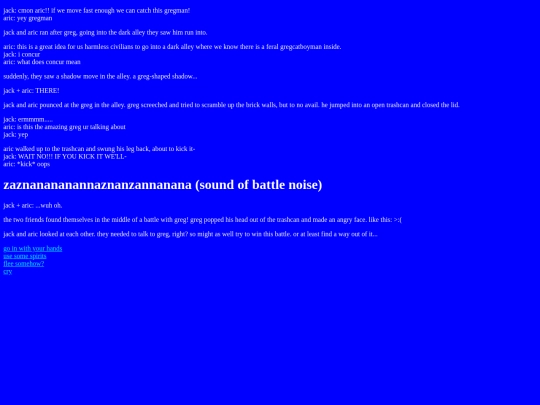 jackaric/epicwebquest/blue/greg screenshot