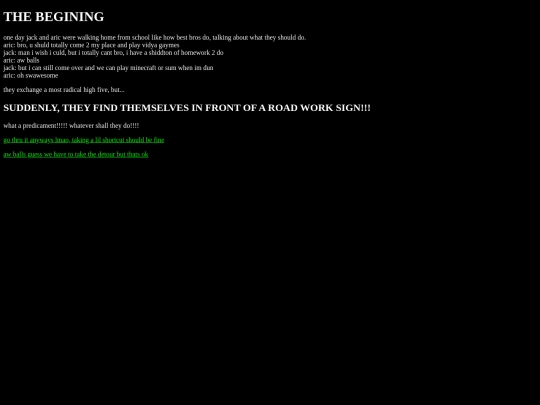 jackaric/epicwebquest/start screenshot