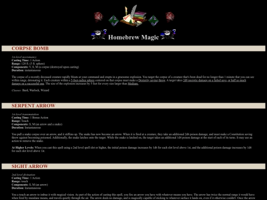 dnd-homebrew/dnd-magic screenshot