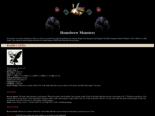 dnd-homebrew/dnd-monsters screenshot
