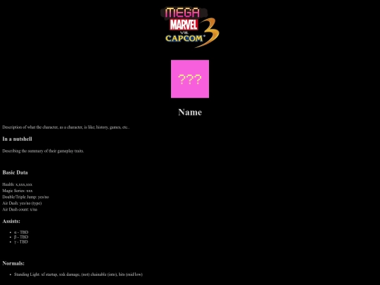 umvc3/capcom/new-char-template screenshot