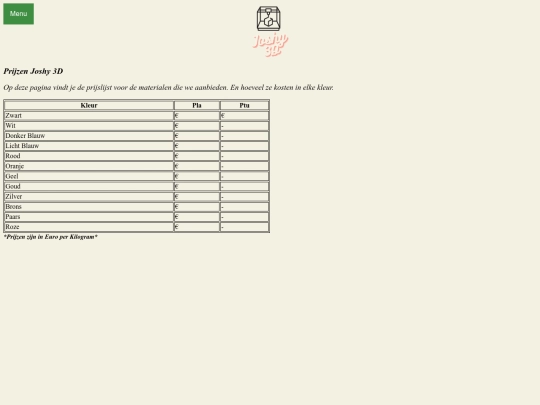 prijzen screenshot