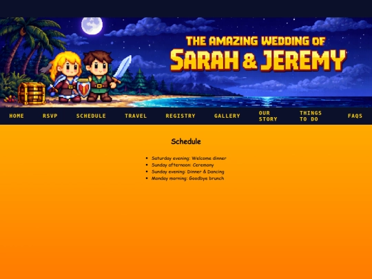 schedule screenshot
