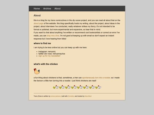 blog/about screenshot
