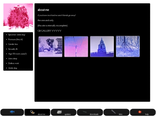 pages/aboutme screenshot