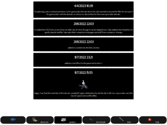 pages/updates screenshot