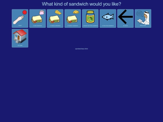 lunchSample/sandwiches screenshot
