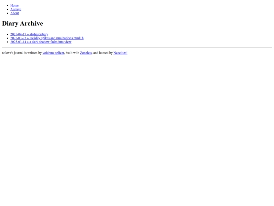 blog/archive screenshot