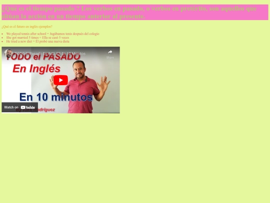 pasado/tiempo pasado screenshot