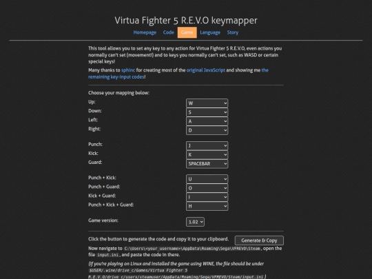 page/game/virtua-fighter-5-r-e-v-o-keymapper screenshot
