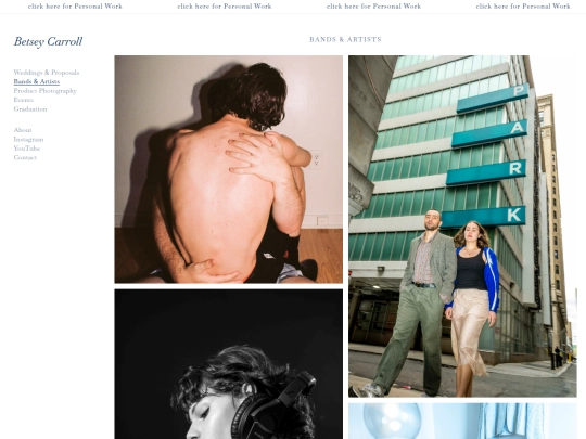 professional_pages/bands_artists screenshot