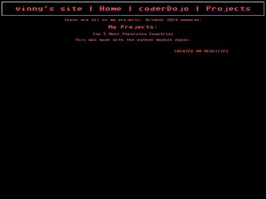 projects screenshot