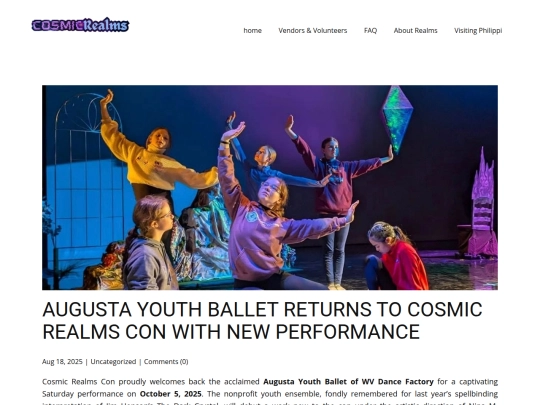 blog/augusta-youth-ballet-returns-to-cosmic-realms-con-with-new-performance screenshot