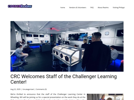 blog/crc-welcomes-staff-of-the-challenger-learning-center screenshot