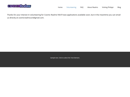 volunteering screenshot