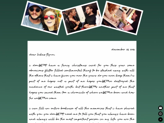 christmasletter screenshot