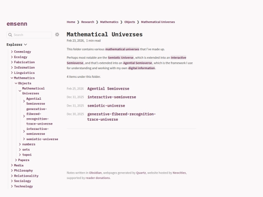 Research/Mathematics/Objects/Universes screenshot