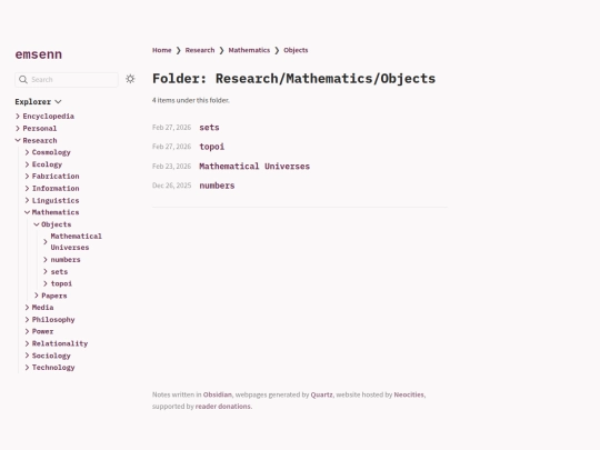Research/Mathematics/Objects screenshot