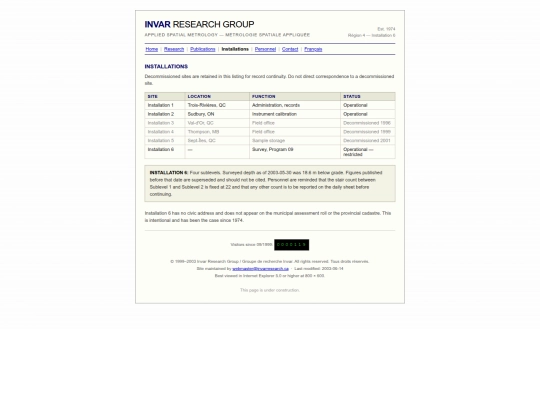 facilities screenshot