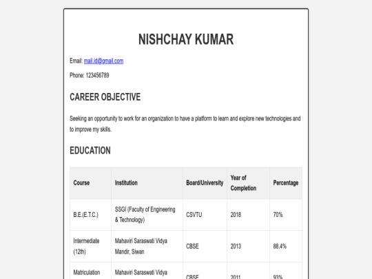index screenshot