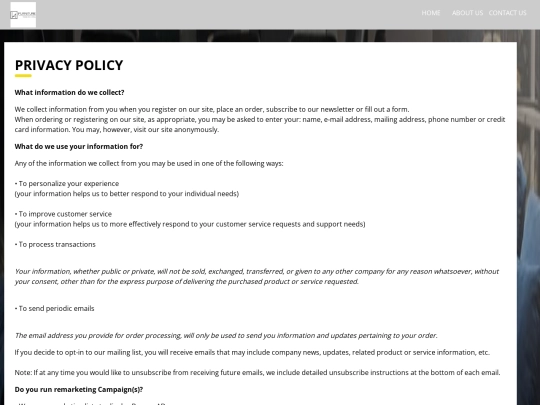 privacy-policy screenshot