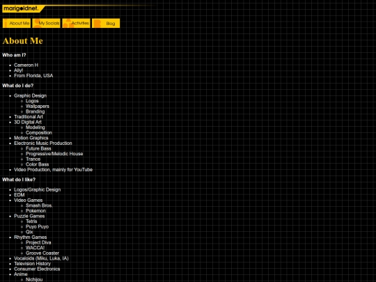 aboutme screenshot