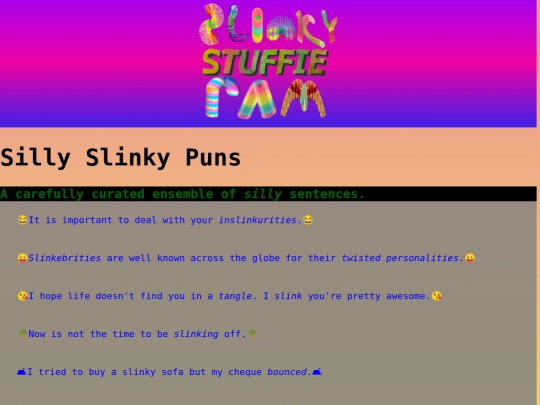 Html/SillySlinkyPuns screenshot