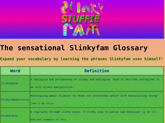 Html/SlinkyGlossary screenshot