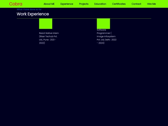 Experience screenshot