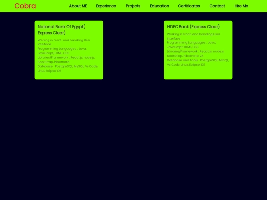Projects screenshot
