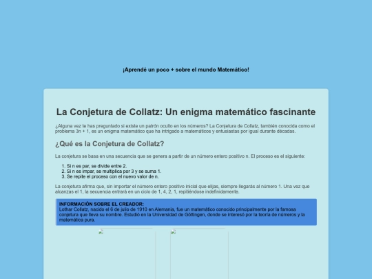 ConjeturaDeCollatz screenshot