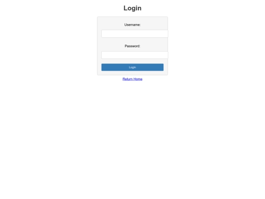 login screenshot
