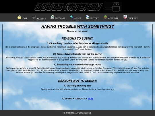 SUPPORT screenshot