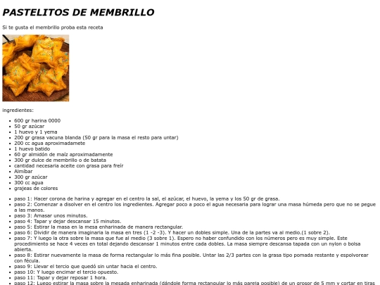 Recolectario/pastelitosdemembrillo screenshot