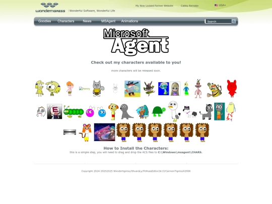msagentcharacters screenshot