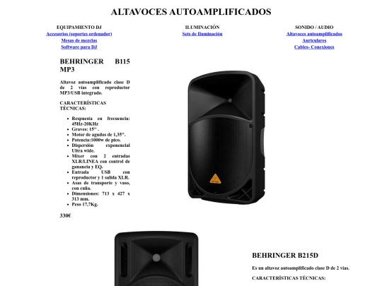 altavoces screenshot