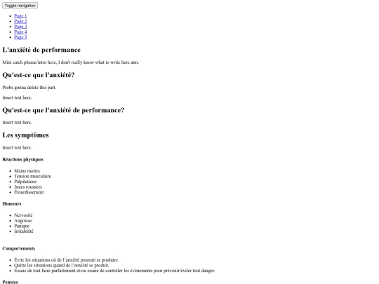 Anxiété de Performance/page4 screenshot