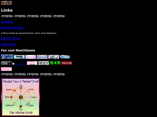 Links screenshot