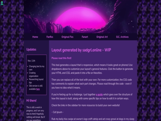 index screenshot