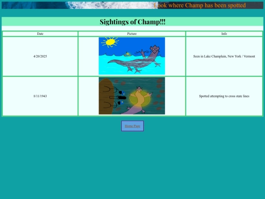sightings screenshot