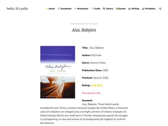 blog/alas-babylon screenshot