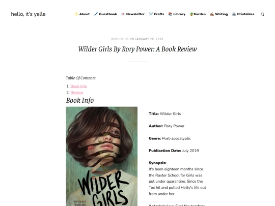 blog/wilder-girls-by-rory-power-a-book-review screenshot