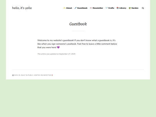 guestbook screenshot